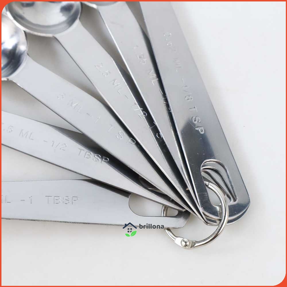 HOOMIN Sendok Takar Ukur Measurement Spoon Stainless Steel 6 PCS - 16752