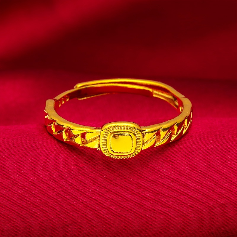 Goldkingdom Perhiasan Fashion 24K Bangkok Aksesoris Ready Stock Cincin Gula Kecil Wanita Fashion Gaya Wanita