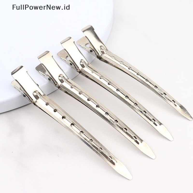 Power 10pcs Klip Perawatan Rambut Klip Sectioning Bahan Stainless Steel Klem Untuk Hairdressing ID