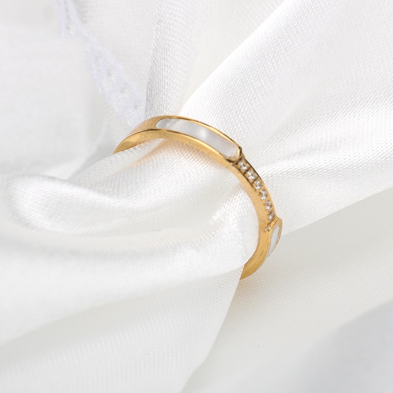 GROSIR Cincin enam zircon titanium stainless steel 316L import berkualitas bisa bayar ditempat COD