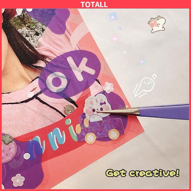 COD Stiker Laser Kartun Pola Kecil Tahan Air Untuk DIY Bahan Scrapbook-Totall