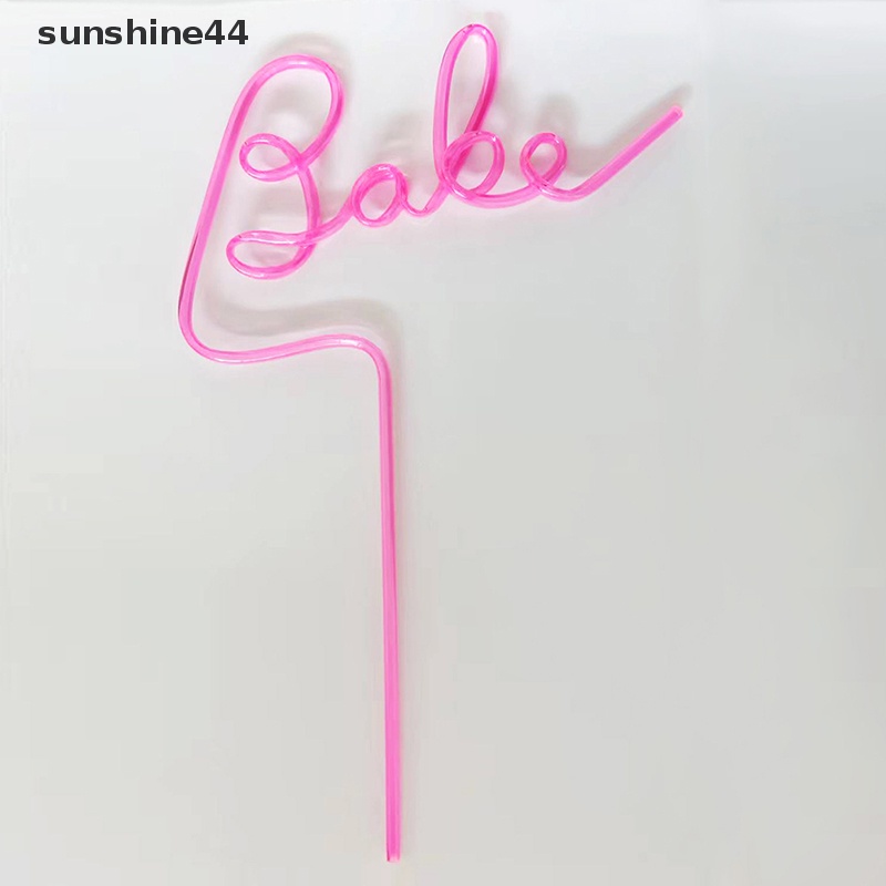 Sunshine Bridal Shower Straw Musim Panas Pantai Kolam Renang Wedding Engagement Party Decor Straw ID