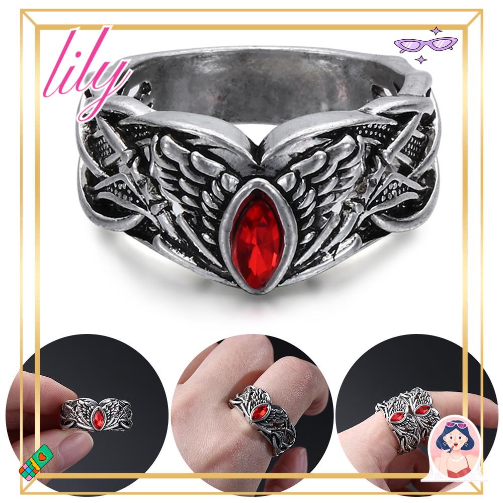 Lily Mens Rings Logam Baru Hip Hop Perak