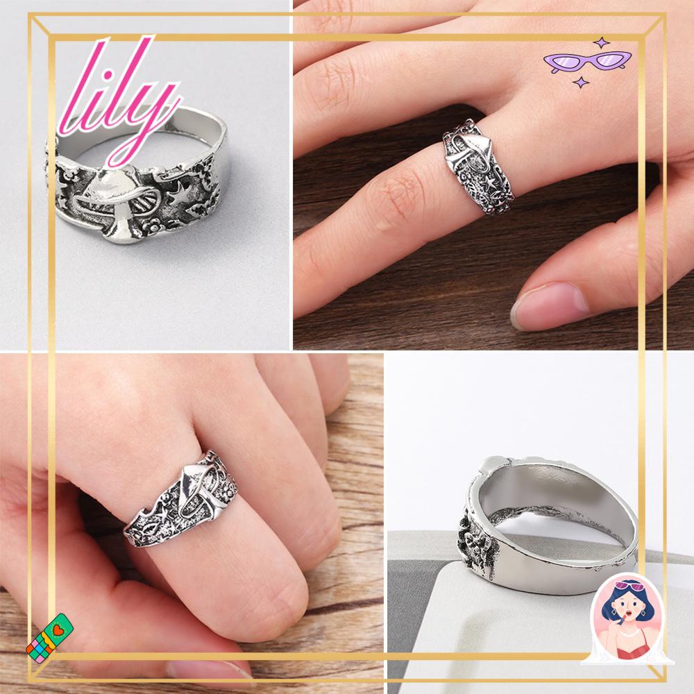 Lily Cincin Vintage Retro Multi Ukuran Hip Hop Bintang