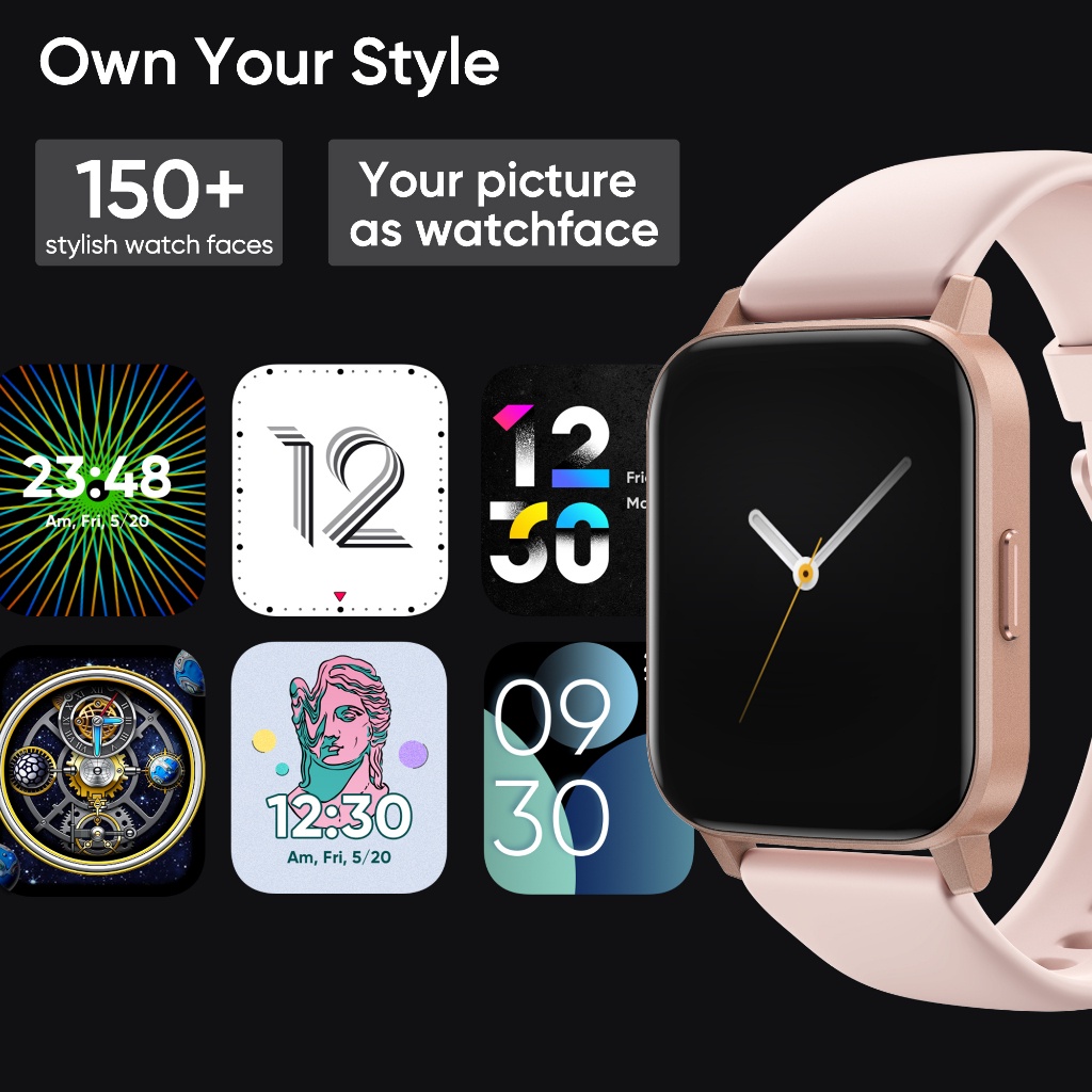 DIZO Watch 2 Sports (by realme TechLife) Pink/Grey