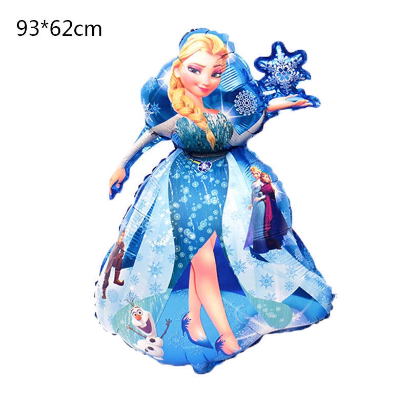 5 Pcs/Set Disney Anime Frozen Figure Balon Mainan Snowman Princess Anna Elsa Olaf Aluminium Film Balon Dekorasi Pesta Ulang Tahun