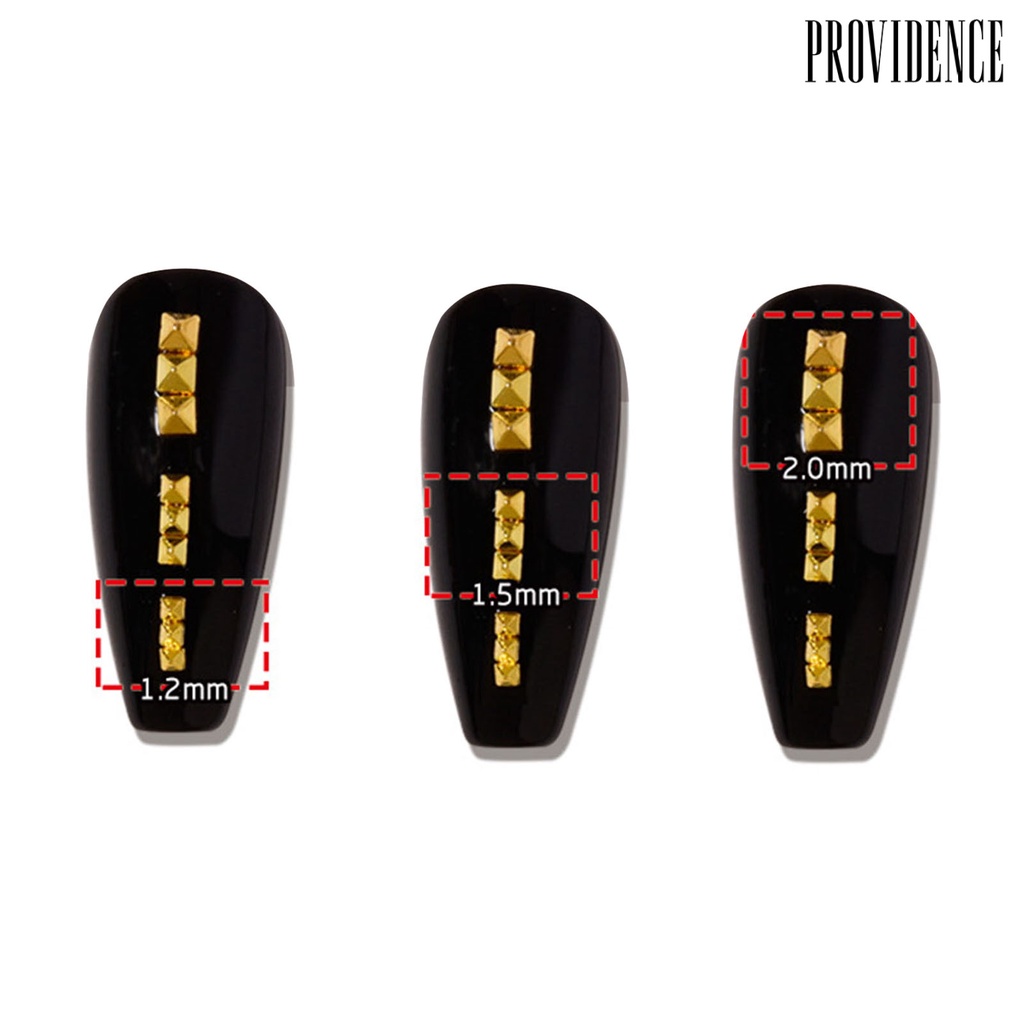 Providence 200Pcs/Set Nail Rivet Glitter 3D Efek Tidak Luntur Rivet Metal Seni Dekorasi Jalan Punk Pesona Untuk Manicure