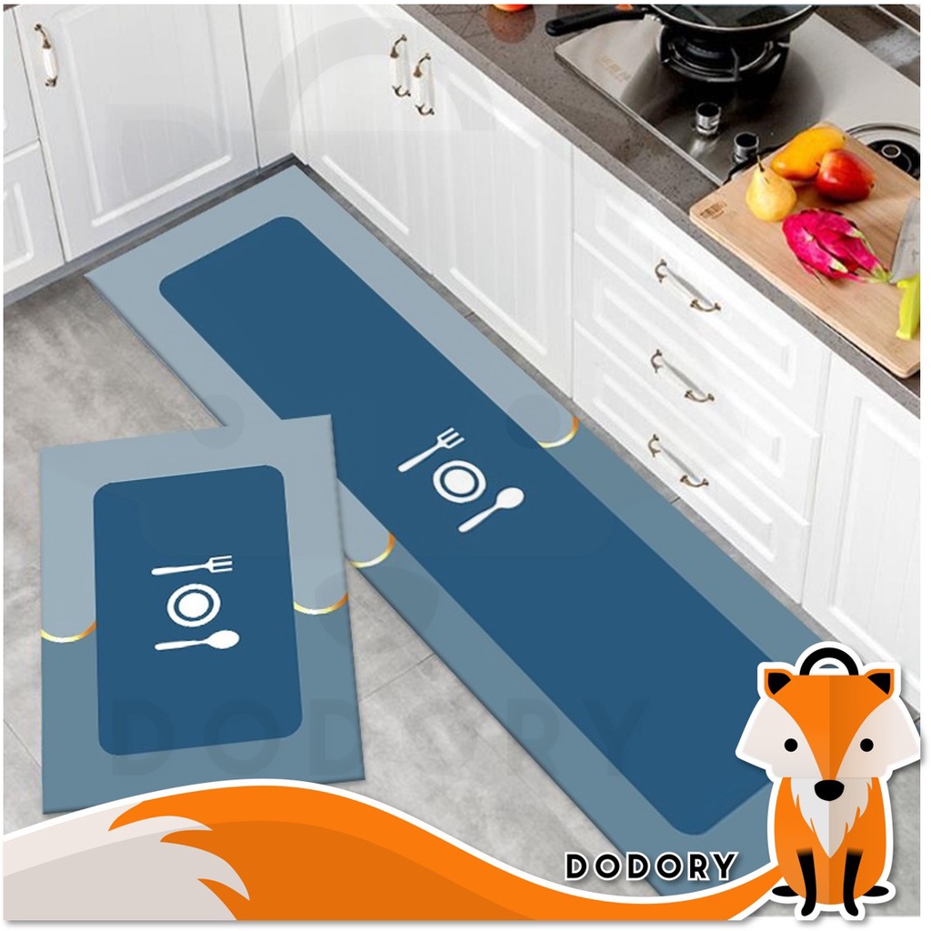 DODORY HL0526 Keset Kaki Anti Slip Pendek 40 x 60 cm Panjang 40 x 120 cm Motif Dapur