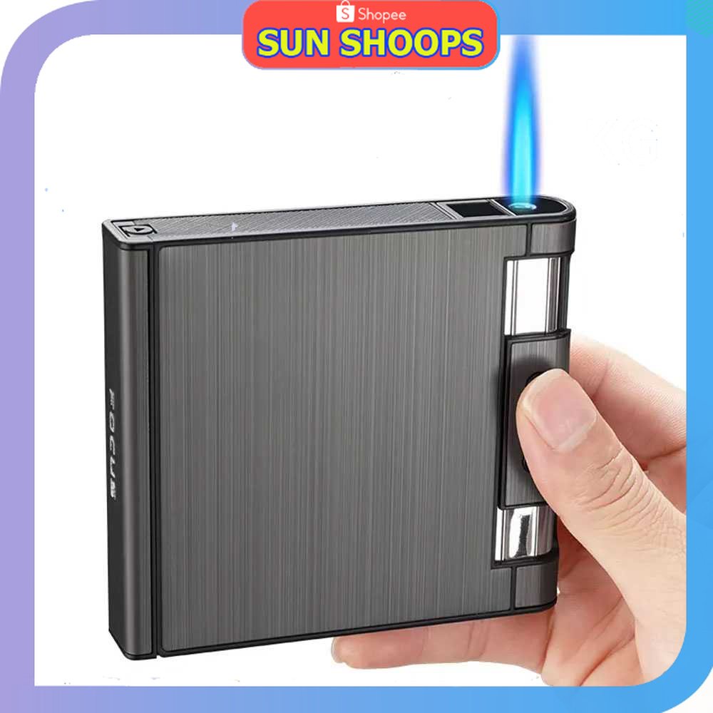 SUN SHOOPS - Focus Kotak Rokok 20 Slot dengan Korek Gas - JD-YH072