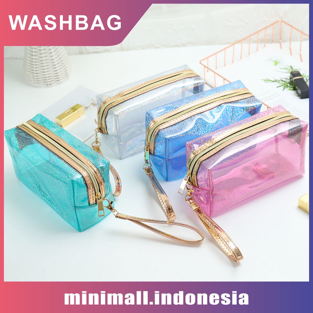 TS07 Washbag Tas Kosmetik Waterproof Anti Air - Travel Bag - Tas Kosmetik - Pouch kosmetik - Washbag