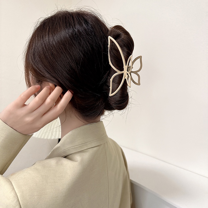 Matte Big Size Metal Alloy Butterfly Hairpin Hairclips Hiasan Kepala Untuk Wanita Perempuan