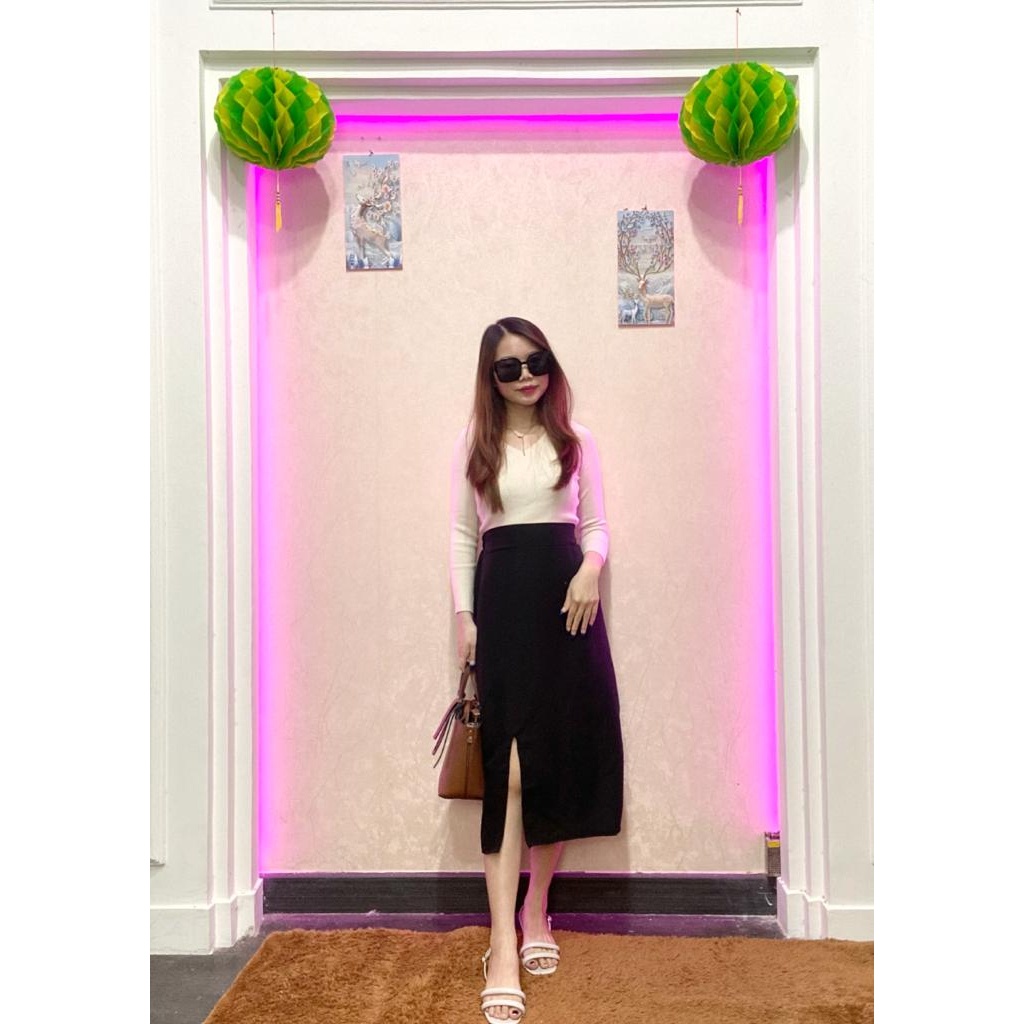 BEFAST - ZRD ROK SOYA / ROK MIDI BELAH SAMPING / Rok Slit Polos / Fashion kekinian Wanita Remaja Trendy / Outfit Ala Korean Style Wanita / Rok Maxy Belah Terlaris / Pakaian Casual Wanita Remaja