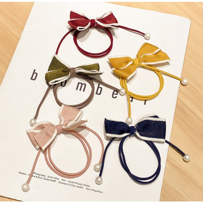 POKY - D6085 Kuncir Rambut / Ikat Rambut Fashion / Ikat Rambut Style Korea / Karet Ikat Rambut / Ribbon Hair Tie / Ikat Rambut Pita Fashion Korea / Ikat Rambut F5129 / Hair Band