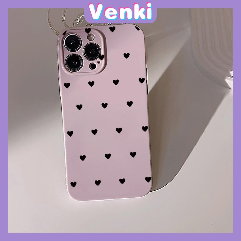 VENKI - For iPhone 11 iPhone Case Cream Glossy TPU Soft Case Shockproof Camera Cover Protection Purple Love Compatible with iPhone 14 13 Pro max 12 Pro Max xr xs max 7Plus 8Plus