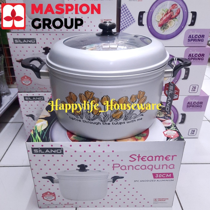 MASPION Panci Pancaguna / Panci Kukus/ Dandang Kukus / Steamer 30cm
