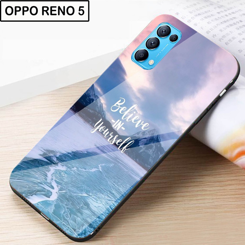 GLASS Softcase Kaca Oppo Reno 5 - Case Hp Oppo Reno 5 - Casing Hp Oppo Oppo Reno 5