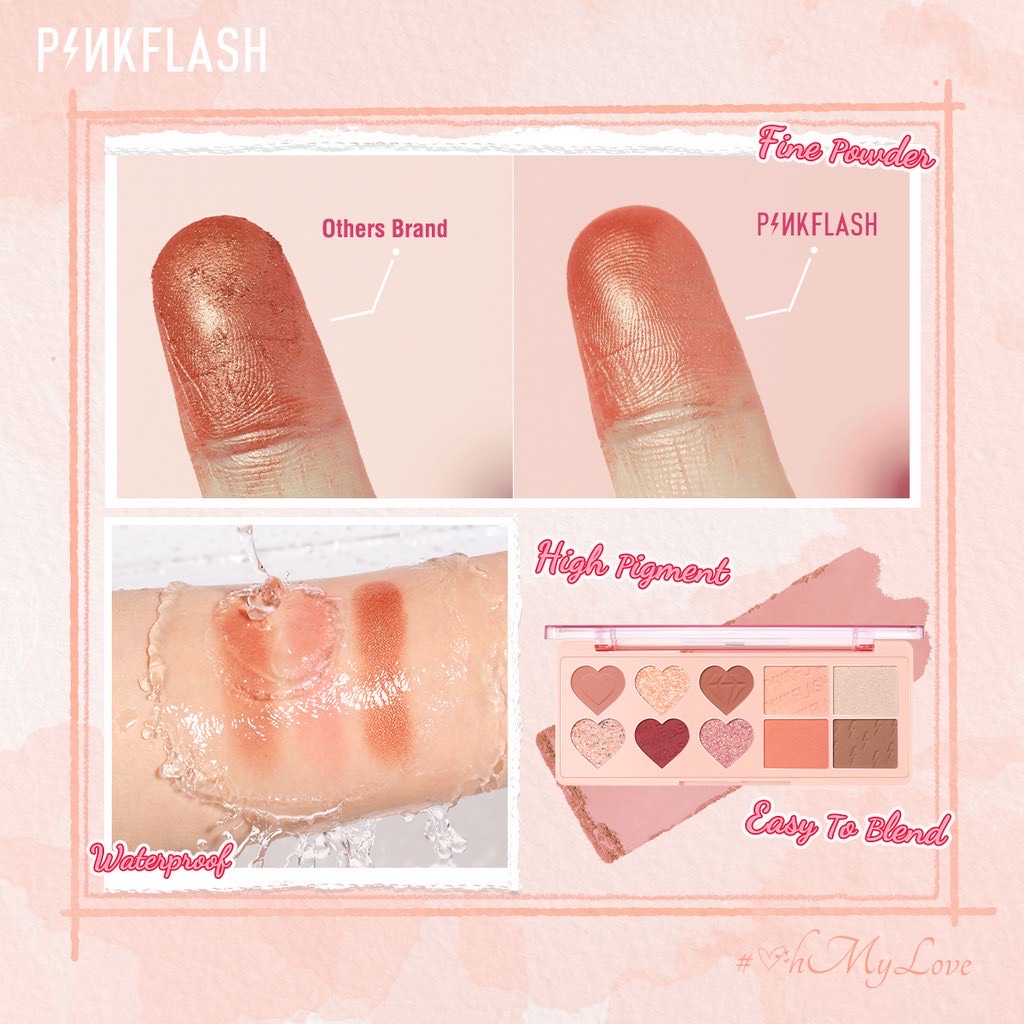PINKFLASH Eyeshadow Multiple Face Palette Eye shadow Blush Highlighter Contour (PF-M02)