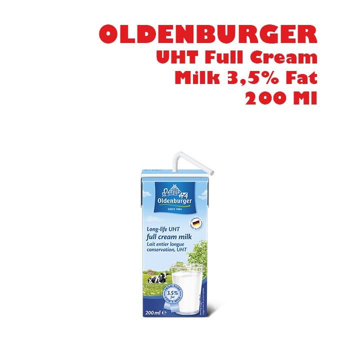 OLDENBURGER Susu / Milk UHT Full Cream long-life 200 ml