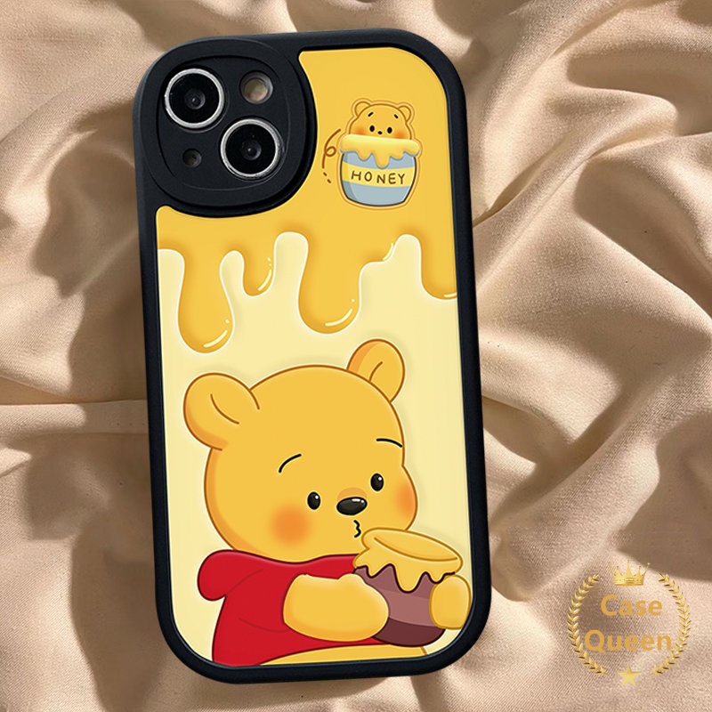 Lovely Winnie The Pooh Case Untuk Realme C53 C55 C35 C12 C31 C25Y C20 C30 C15 C25s C11 C21Y C17 C20A C17 C21 C3 C2 5i 7i 9i 56s 8 10 8Pro 6i 6 8i Strawberry Bear Manyo Couple Sarung