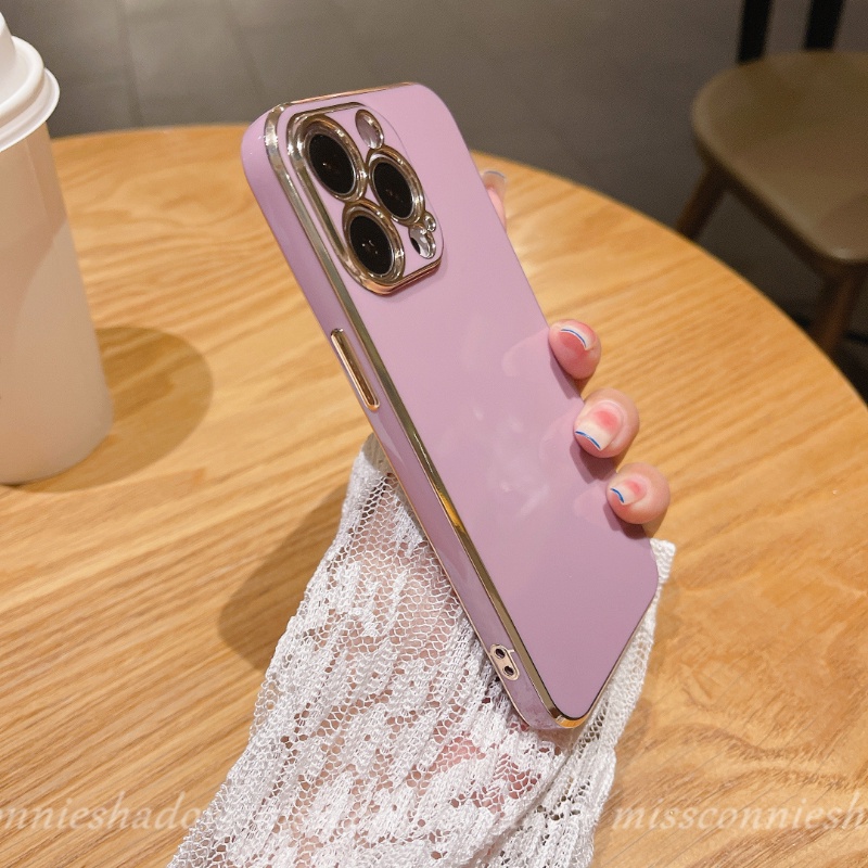 Casing Electroplate Warna Permen Simple Untuk Redmi Note12 11 9 8 11S 10S 10 Pro 11Pro 12Pro Redmi A1 10C 9 10 9T 9A 9C NFC POCO X3 NFC Pro M3 Mewah Halus Plating Soft Cover