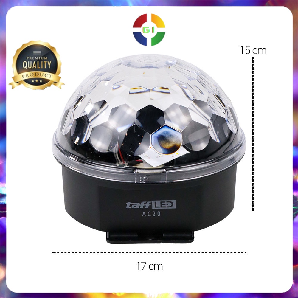 Lampu Proyektor Disco Sensor Suara LED RGB 20W 240V White