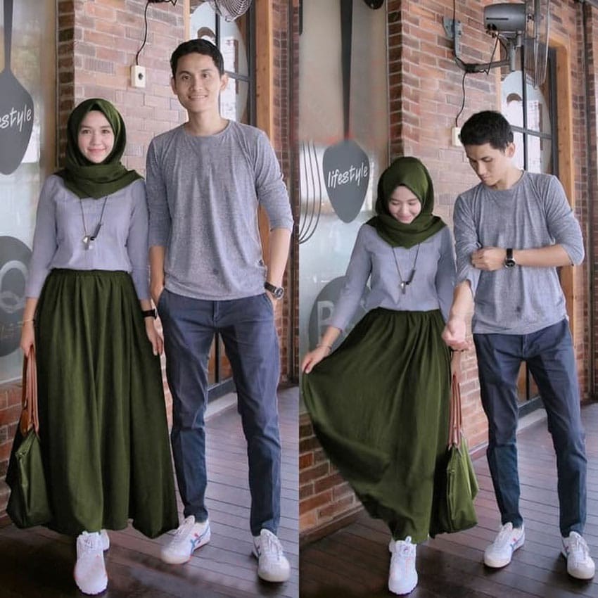 GAMIS COUPLE BAJU MUSLIM SUAMI ISTRI PASANGAN KEKINIAN BATIK KAPEL KONDANGAN PESTA COUPLE LOVE