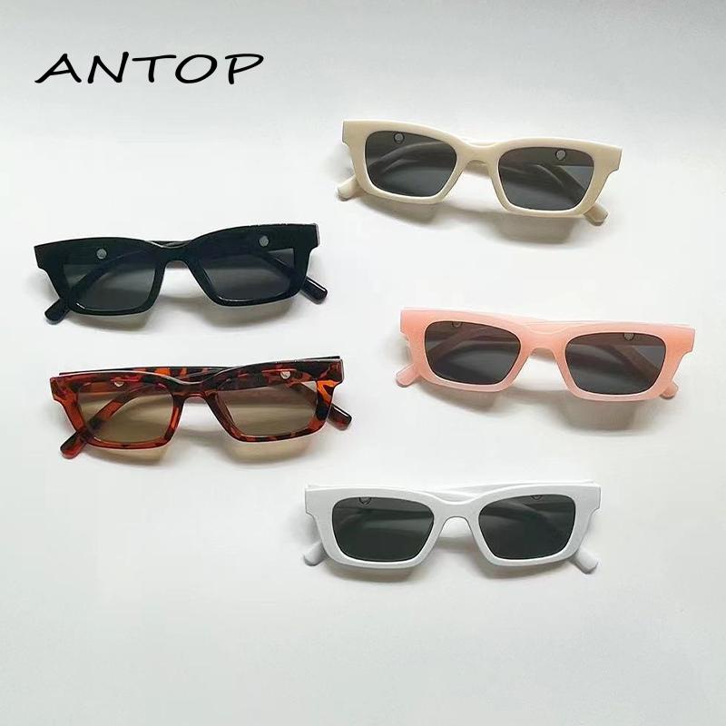 [antop] Kacamata Hitam Modis Serbaguna Retro Kacamata Persegi Panjang Anak Sunglasses