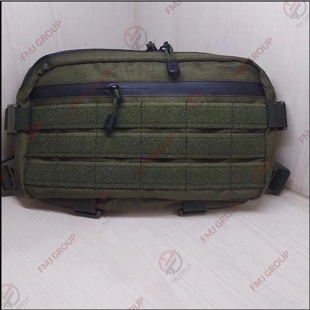 Tas Dada Tactical Chest Bag Cordura Tas Dada Waterproof Chestbags Tas Selempang Dada Hijau Army