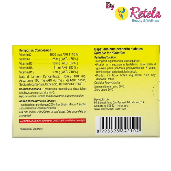 SIDOMUNCUL VIT C1000 LEMON 6 SACHET