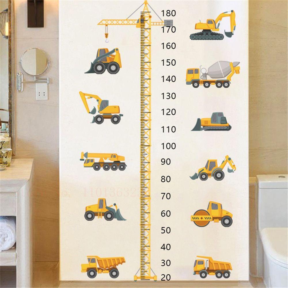 Needway Pengukur Tinggi Badan Stiker Dinding Berguna Indah Kendaraan Tk Stiker Dinding Tower Crane Baby Nursery Wall Decals