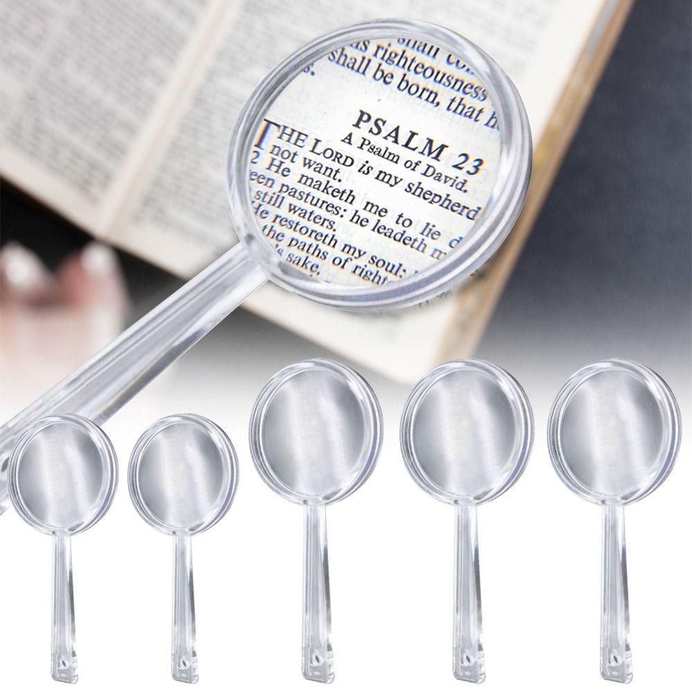 POPULAR Populer 10pcs Kaca Pembesar Dipegang Tangan Xmas Hadiah 40mm Insect viewer Jewelry Loupe