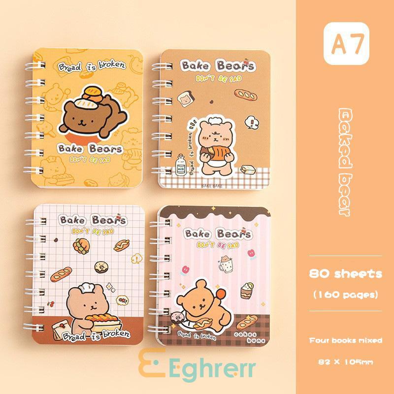 

✨EG-A7 Rollover Coil Buku Siswa Buku Kecil Saku Mini Notebook Diary Portabel Kantor Notepad-Eghrerr