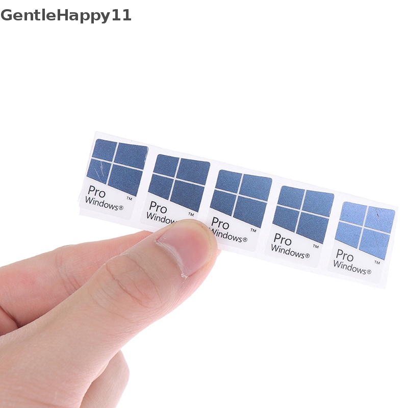 Gentlehappy 5pcs Biru Notebook Komputer Desktop Windows10 Stiker WIN10 PRO Label id