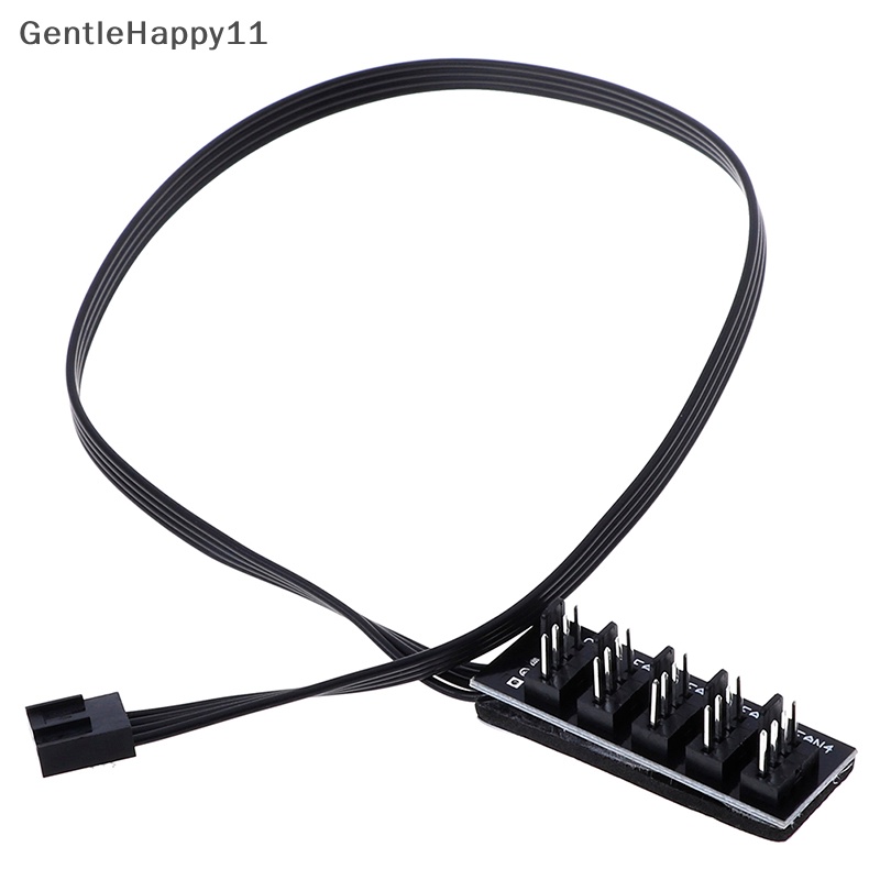 Gentlehappy 40cm 1sampai5 4-Pin molex TX4 PWM CPU cooling fan splitter adapter Kabel Listrik id