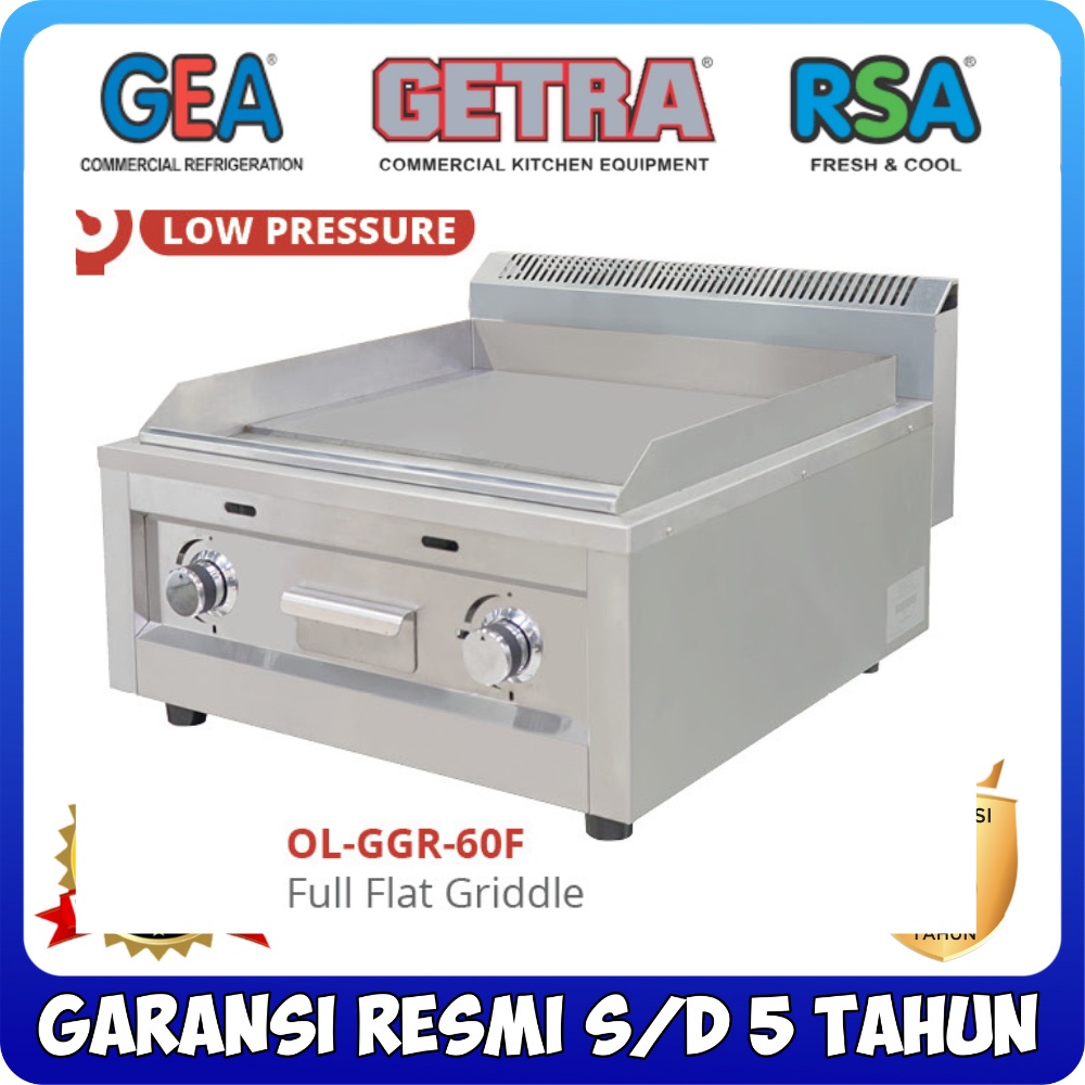 GAS GRIDDLE GETRA OL-GGR-60F FULL FLAT GRIDDLE GARANSI RESMI