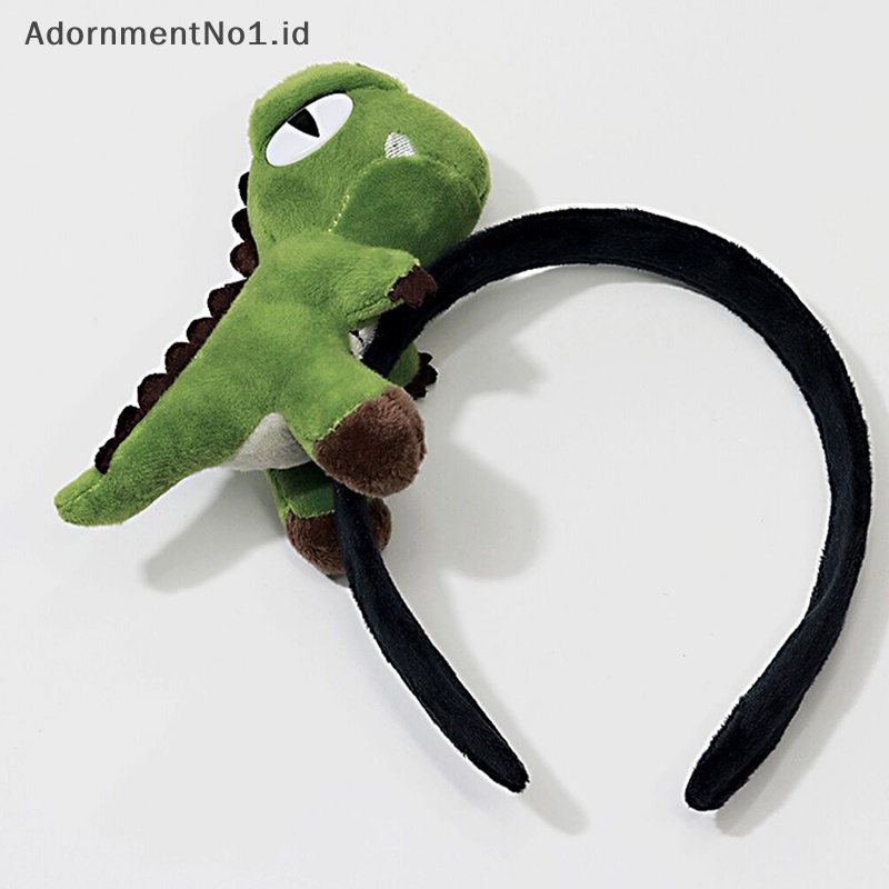 [AdornmentNo1] Bando Dinosaurus Kartun Hairband Lucu Tiga Dimensi Jepit Rambut Wanita Dan Anak Perempuan Makeup Wajah Hairband Aksesoris Rambut [ID]