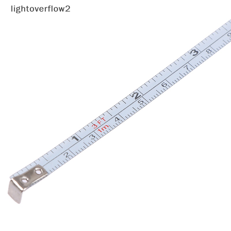 [lightoverflow2] 1m/3ft Penggaris Pengukur Saku Stainless Steel Yang Dapat Ditarik Gantungan Kunci Tape Measure [ID]