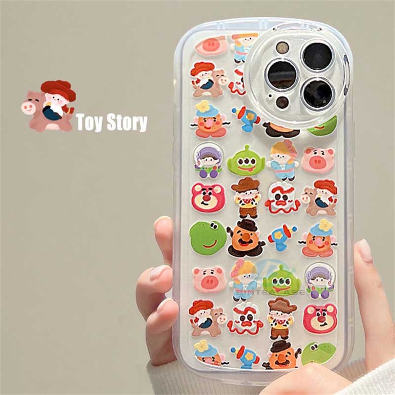 Casing Realme 10 C55 Realme 5 5i 6i C3 C35 C21Y C25Y C21 C11 C11 2021 C33 C25 C20 C15 C12 C2 C1 Narzo 50A Prime Mainan Anjing Kartun Lucu Motif Stiker TPU Phone Case Binteacase