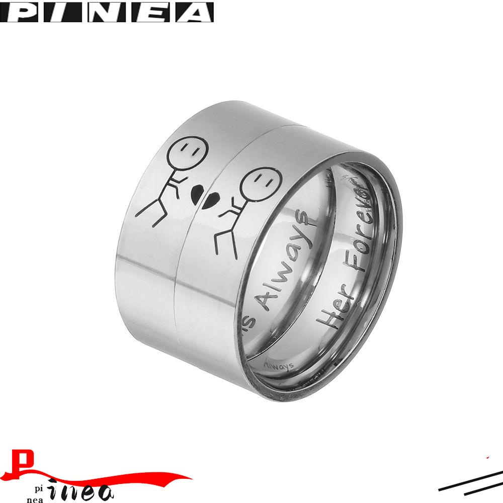 Nanas 1PC Cincin Pecinta Aksesoris Fashion Perhiasan Tunangan Pasangan