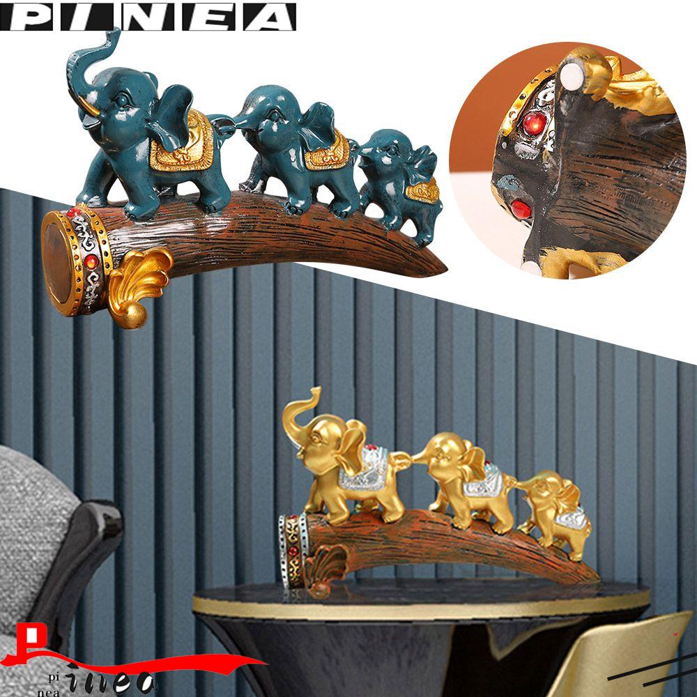 Ornamen Gajah Nanas Panas Dekorasi Desktop Kerajinan Resin Keberuntungan