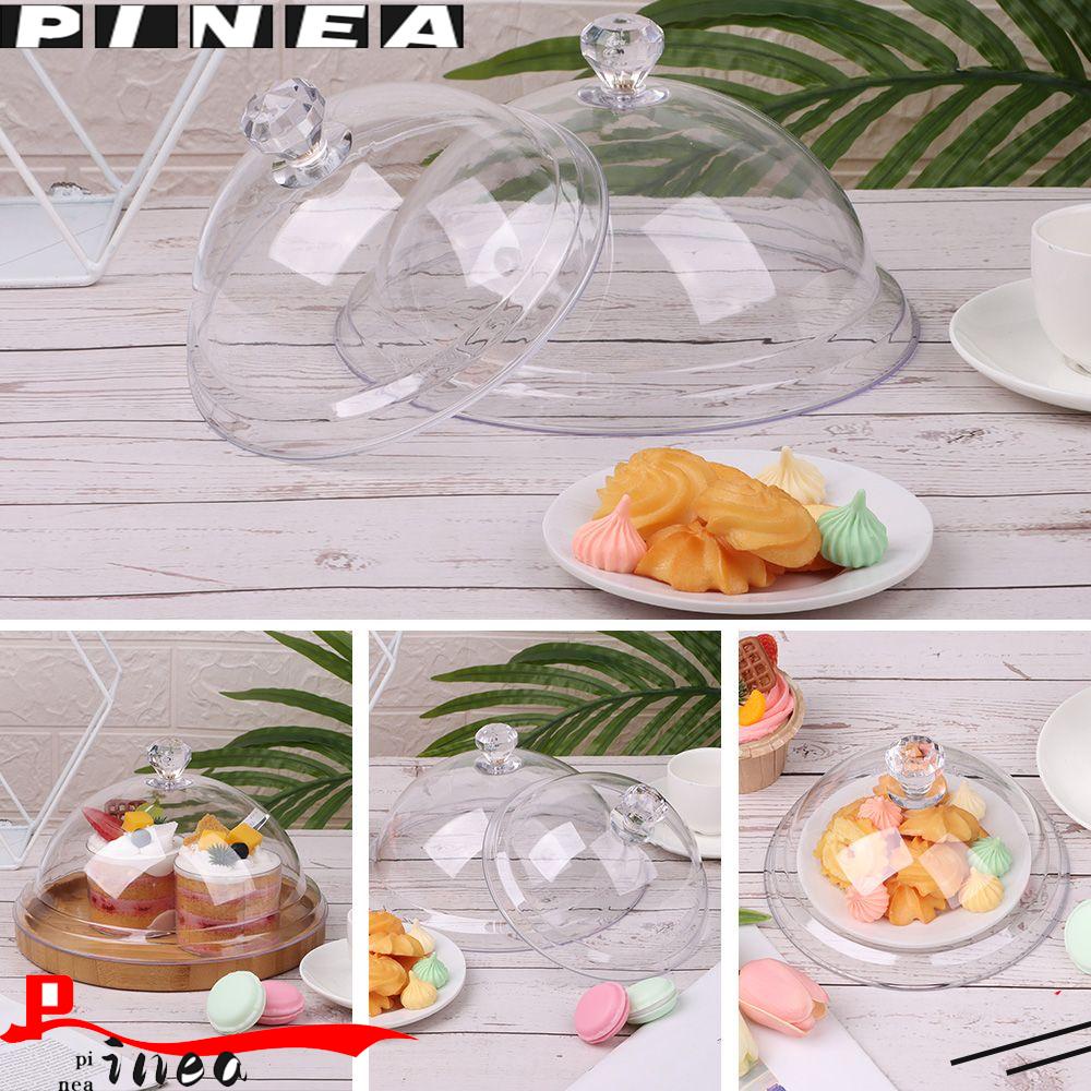 Penutup Makanan Nanas Transparan Tahan Debu Dekorasi Pesta Dessert Storage Tray Round Dish Kue Roti Piring
