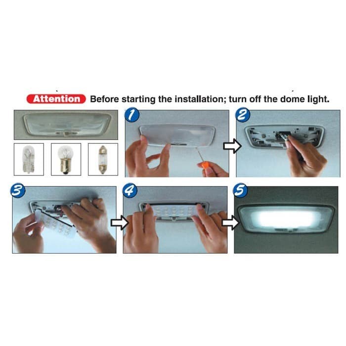 Lampu Plafon LED CANBUS Mobil Kabin 12 Mata Titik Festoon 31 mm 31MM C5W SUPER TERANG SUPER BRIGHT Stainless