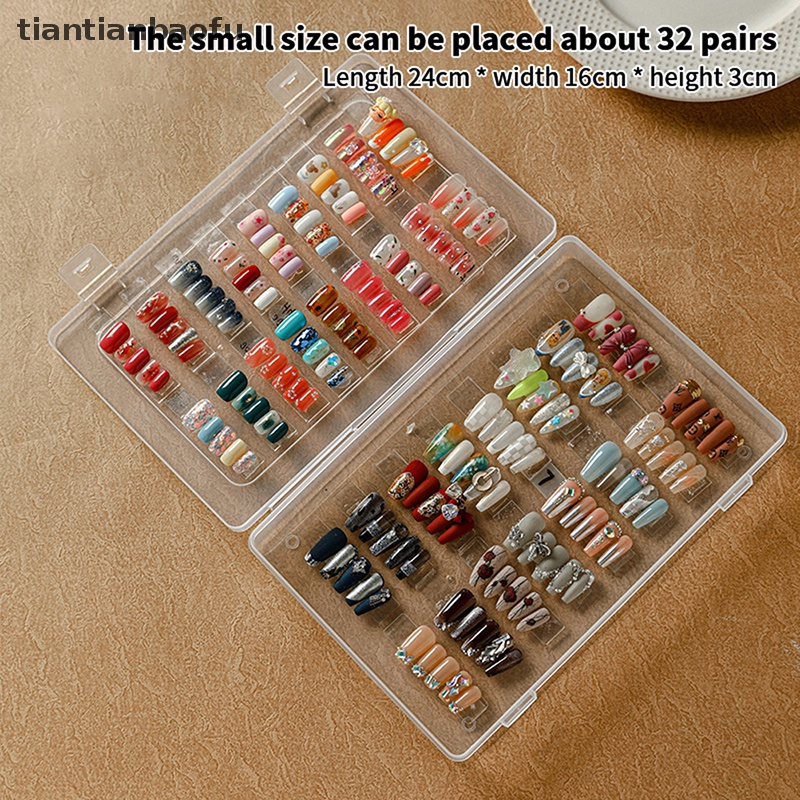 [tiantianbaofu] Tips Kuku Palsu Kotak Penyimpanan Nail Art Wadah Kuku Kosong Tips Holder Display Butik