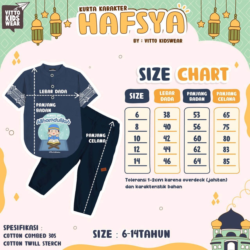 Oneset Kurta Hafsya By Vitto Kidswear