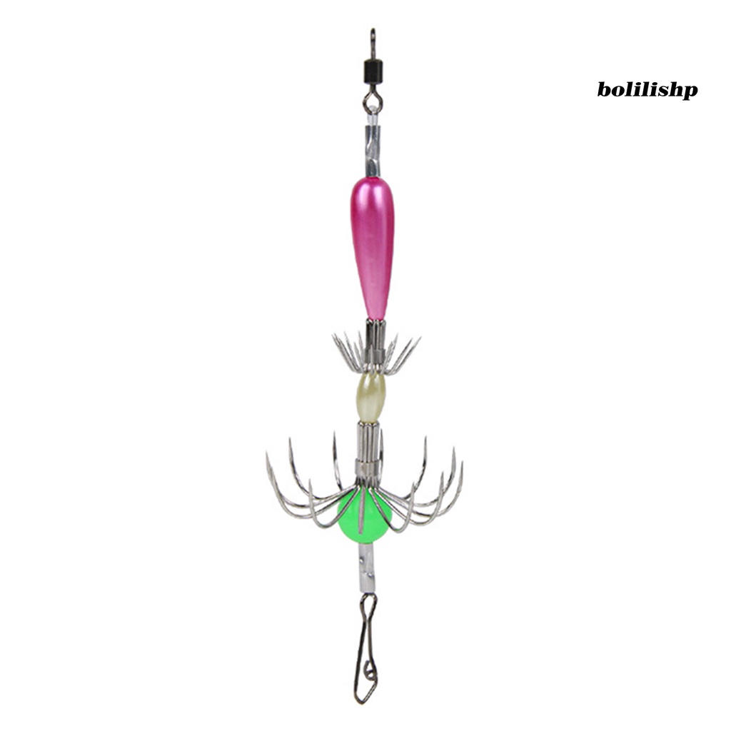 Bo-7g/140mm Luminous Cuttlefish Sleeve 8cakar Ringan Anti Karat Squid Jig Hook Aksesori Memancing
