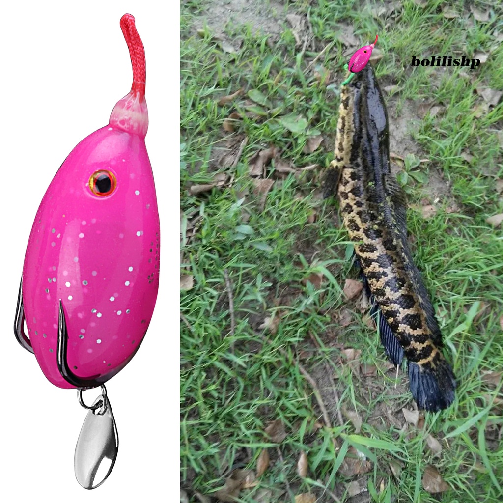 Bo-6cm/13g Umpan Umpan Ikan Penembus Kuat Tajam Hidup Bionic Bentuk Kodok Ikan Lembut Umpan Buatan Fishing Tackle