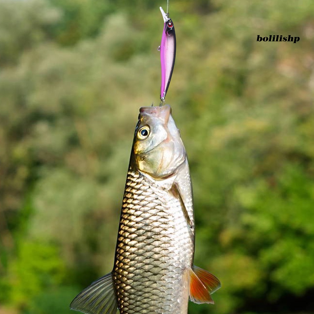 Bo-11cm/12.8g Umpan Pancing Simulasi Lapisan Reflektif Warna Terang 3D Fisheyes Tajam Kait Menarik Ikan Universal Mengambang Ikan Kecil Buatan Bass Umpan Keras Alat Pancing