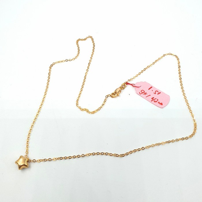 SBJ1000 - kalung koyek emas kuning   8K/375 KKMM15142