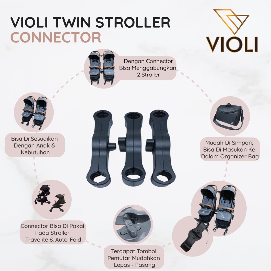 Violi - Accessories Stroller Connector 3pcs