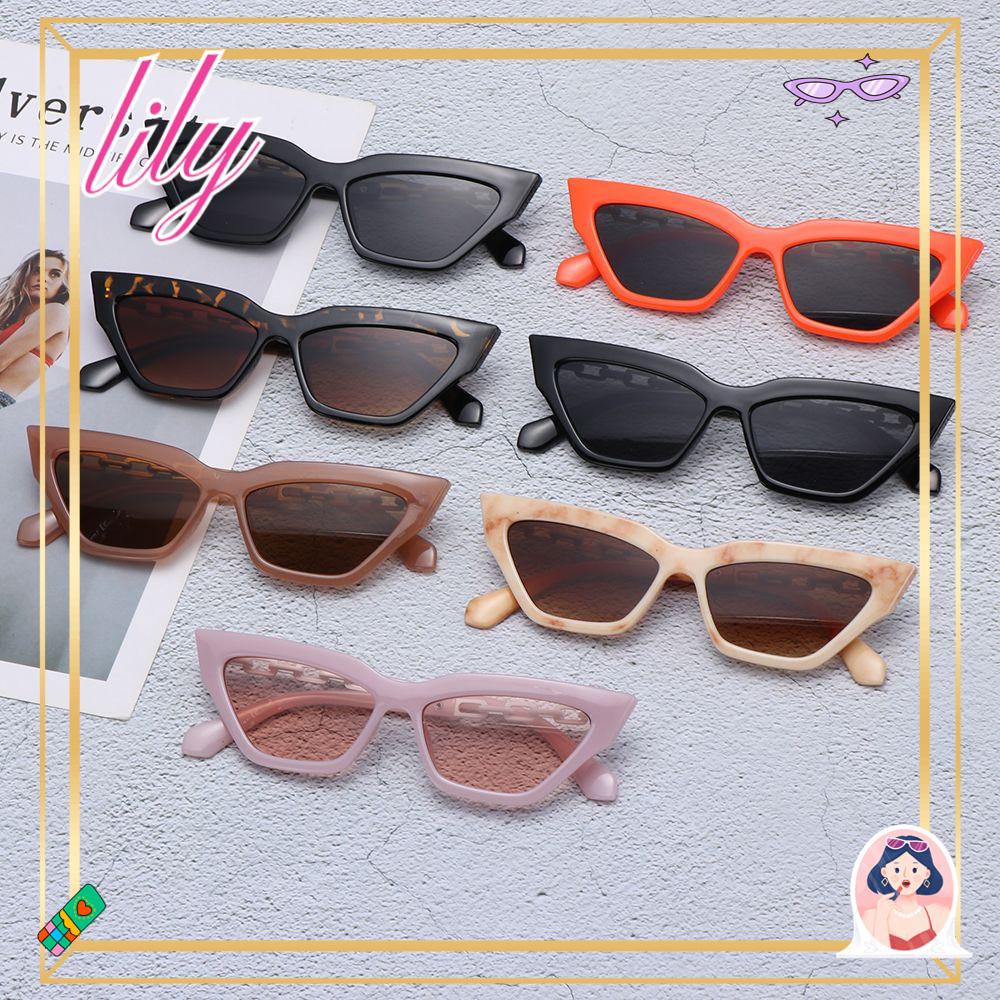 Lily Women Sunglasses Vintage UV400 Kacamata Perlindungan Matahari Luar Ruangan